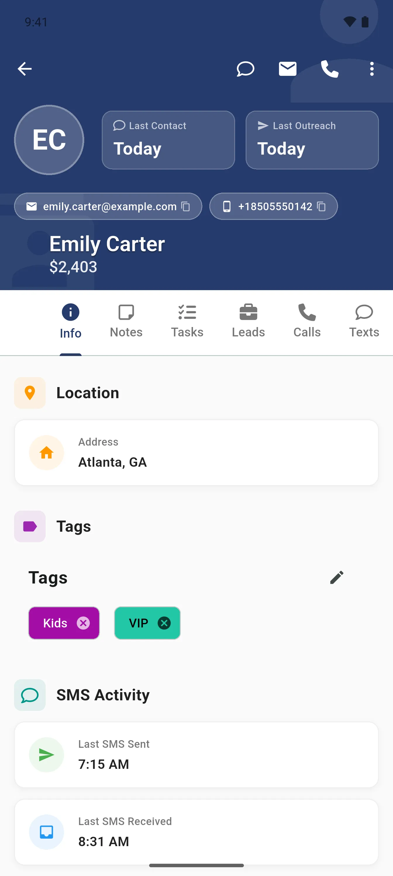 Smart Contact Management