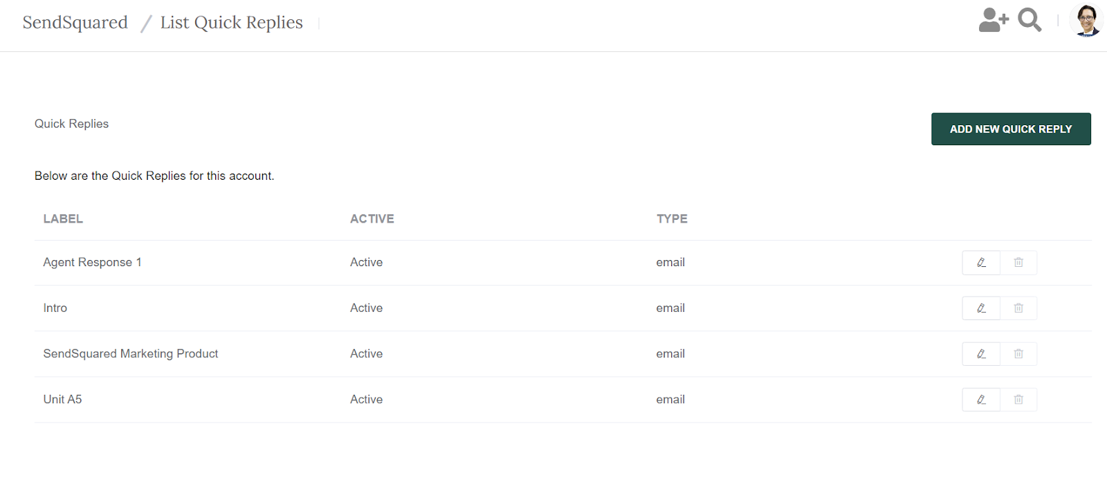 Setting Up Quick Replies - SendSquared